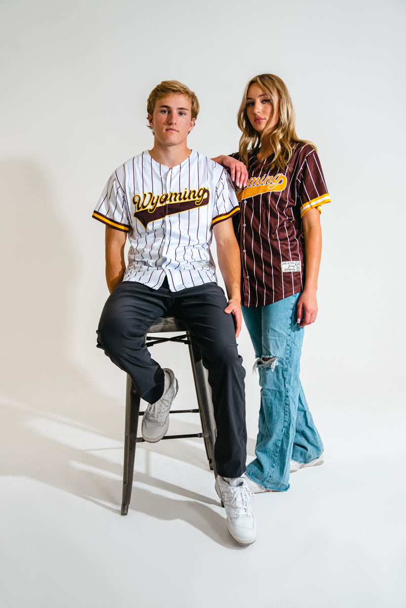 Wyoming Baseball Jersey (Brown) – aiojerseyco